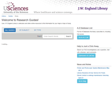 Tablet Screenshot of guides.library.usciences.edu