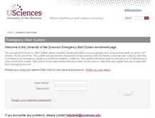 Tablet Screenshot of alert.usciences.edu
